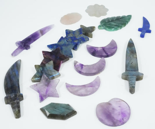 Mixed Gemstones (Labradorite, Lapis Lazuli, Amethyst, Green Adventurine, Rose Quartz, Clear Quartz)