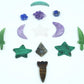 Mixed Gemstones (Malachite, Rose Quartz, Agate, Labradorite, Amethyst, Howlite)